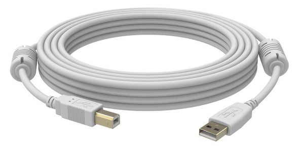 Vision USB 2.0, 2m USB-kabel USB A USB B 0,48 Gbit/sek. Hvid