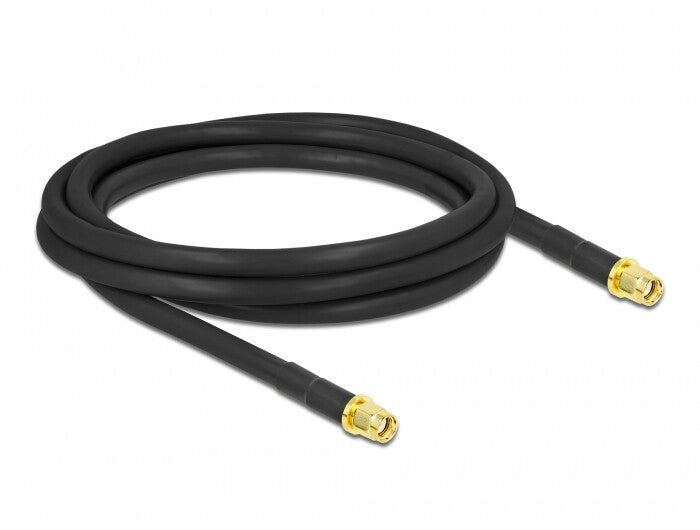 DeLOCK 90454 koaxial kabel LMR300 2 m RP-SMA Sort