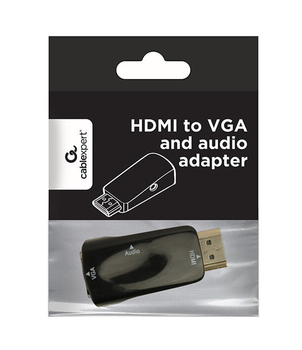 Gembird A-HDMI-VGA-02 kabel kønsskifter VGA (D-Sub) Sort