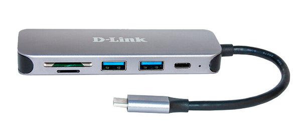 D-Link DUB-2325 USB Type-C 5000 Mbit/s Grå