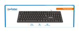 Manhattan 179324 tastatur Kontor USB QWERTZ Sort