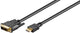 Goobay 51881 videokabel adapter 1,5 m HDMI DVI-D Sort