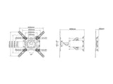 Multibrackets 0839 tv-beslag 139,7 cm (55") Sort