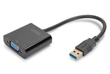Digitus DA-70840 USB grafisk adapter 1920 x 1080 pixel Sort