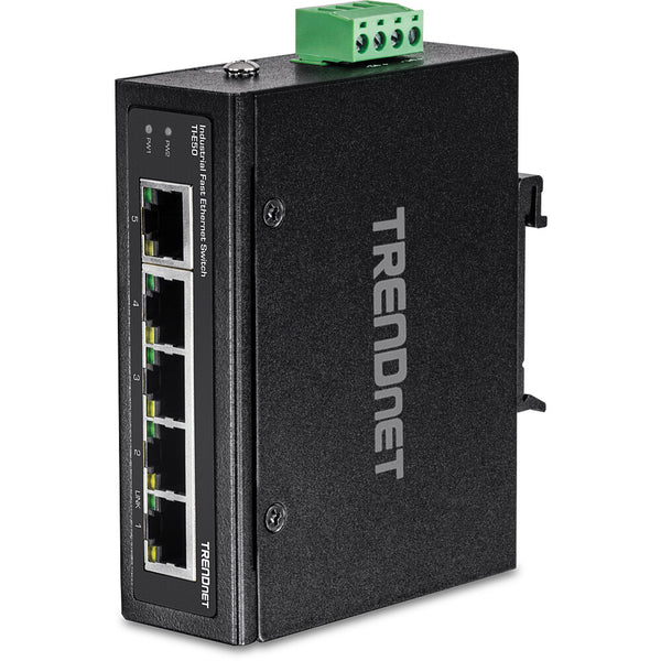 Trendnet TI-E50 netværksswitch Ikke administreret Fast Ethernet (10/100) Sort