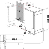 Whirlpool WSFO 3O23 PF Fritstående 10 kuverter