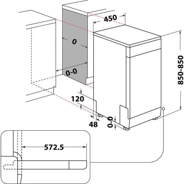 Whirlpool WSFO 3O23 PF Fritstående 10 kuverter