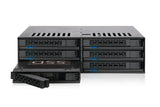 Icy Dock MB326SP-B disk array 0 TB Stativ (1U) Sort