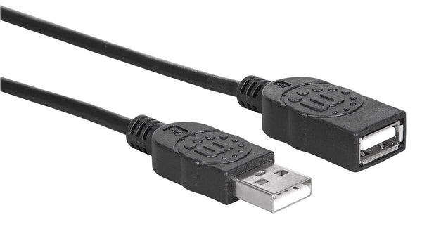 Manhattan 308519 USB-kabel USB 2.0 1 m USB A 0,48 Gbit/sek. Sort