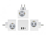 DeLOCK 11496 strømstik adapter Type F Hvid