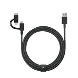 Native Union BELT-ULC-CS-BLK-NP USB-kabel 2 m USB A USB C/Micro USB A/Lightning Sort