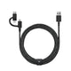 Native Union BELT-ULC-CS-BLK-NP USB-kabel 2 m USB A USB C/Micro USB A/Lightning Sort