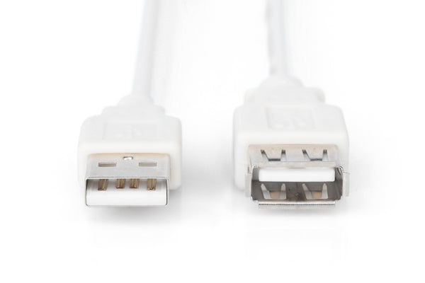 Digitus AK-300202-018-E USB-kabel USB 2.0 1,8 m USB A 0,48 Gbit/sek. Beige