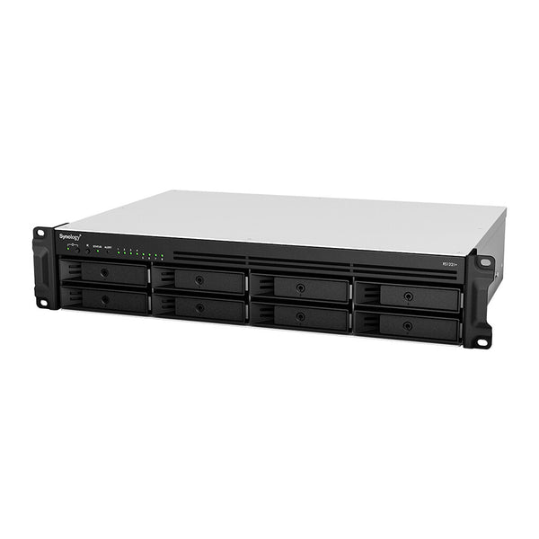 Synology RackStation RS1221+ NAS & lagringsserver Stativ (2U) Ryzen Embedded V1500B 4 GB DDR4 0 TB DiskStation Manager Sort