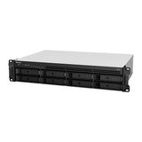 Synology RackStation RS1221RP+ NAS Stativ (2U) Ryzen Embedded V1500B 4 GB DDR4 48 TB HDD Aluminium, Sort