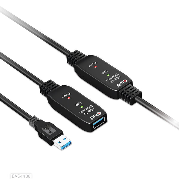 CLUB3D CAC-1406 USB-kabel USB 3.2 Gen 1 (3.1 Gen 1) 15 m USB A 5 Gbit/sek. Sort