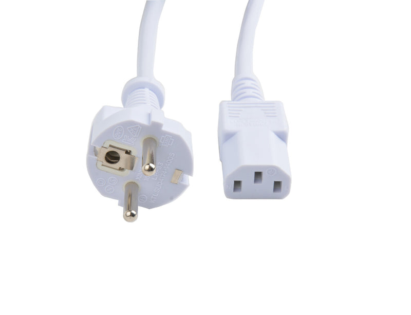 Prokord DPC-0011 el-ledning Hvid 1 m CEE7/7 C13 forbinder