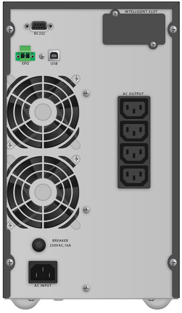 PowerWalker VFI 2000 TG UPS-enhed Dobbeltkonvertering (online) 2 kVA 1800 W 4 AC stikkontakt(er)