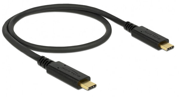 DeLOCK 85529 USB-kabel USB 3.2 Gen 2 (3.1 Gen 2) 0,5 m USB C 10 Gbit/sek. Sort