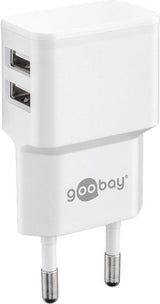 Goobay 44952 oplader til mobil enhed Mobiltelefon, Smartphone, Tablet Hvid Vekselstrøm Indendørs