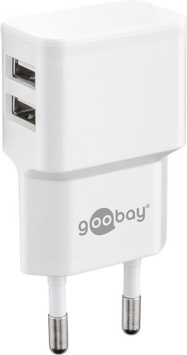 Goobay 44952 oplader til mobil enhed Mobiltelefon, Smartphone, Tablet Hvid Vekselstrøm Indendørs