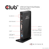 CLUB3D USB Gen1 Type A Dual Display Docking Station