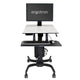 Ergotron WorkFit-C, Single HD Sit-Stand Workstation Sort, Grå Multimedie kurv