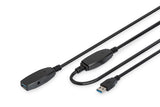 Digitus DA-73107 USB-kabel USB 3.2 Gen 1 (3.1 Gen 1) 20 m USB A 5 Gbit/sek. Sort