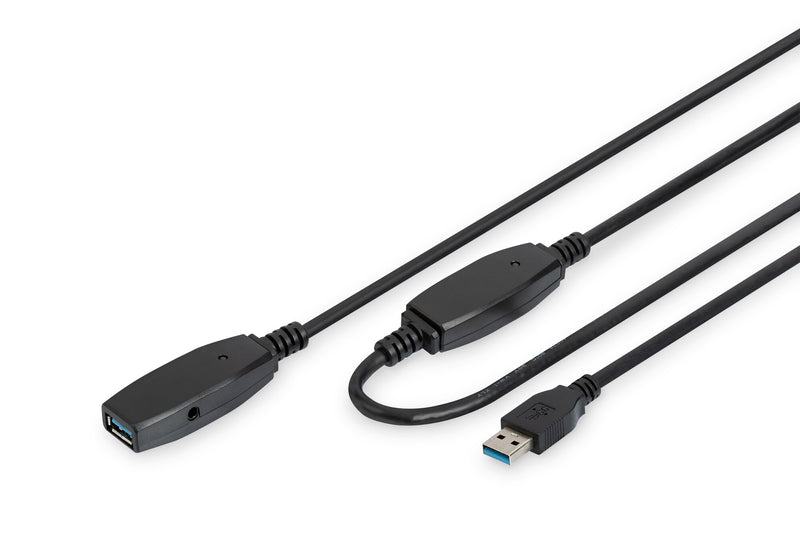 Digitus DA-73107 USB-kabel USB 3.2 Gen 1 (3.1 Gen 1) 20 m USB A 5 Gbit/sek. Sort