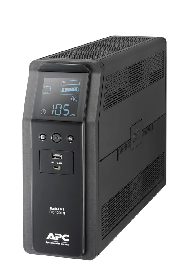 APC BACK UPS PRO BR 1200VA UPS-enhed Interaktivt indgangsstik 1,2 kVA 720 W 8 AC stikkontakt(er)