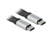 DeLOCK 85926 USB-kabel USB 3.2 Gen 2 (3.1 Gen 2) 0,22 m USB C 10 Gbit/sek. Sort, Sølv
