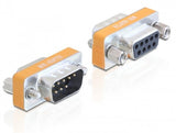 DeLOCK 65255 kabel kønsskifter 9-p Sub-D Sølv, Gul