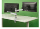 R-Go Tools Monitorarm R-Go Zepher, verstelbare dubbele monitorarm, 100% circulair, tot 8 kg draagvermogen, zwart