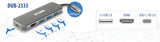 D-Link DUB-2333 dockingstation Ledningsført USB Type-C Grå