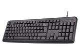 Deltaco Tastatur, nordisk layout, USB, sort