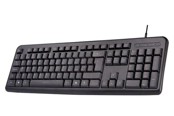 Deltaco Tastatur, nordisk layout, USB, sort