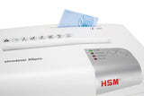 HSM X6pro papirmakulator Delvist makulering 58 dB 22 cm Sølv, Hvid