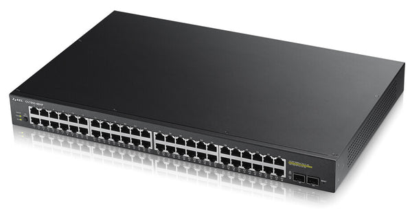 Zyxel GS1900-48HP Administreret L2 Gigabit Ethernet (10/100/1000) Strøm over Ethernet (PoE) Sort
