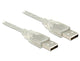 DeLOCK 83888 USB-kabel USB 2.0 1,5 m USB A 0,48 Gbit/sek. Transparent
