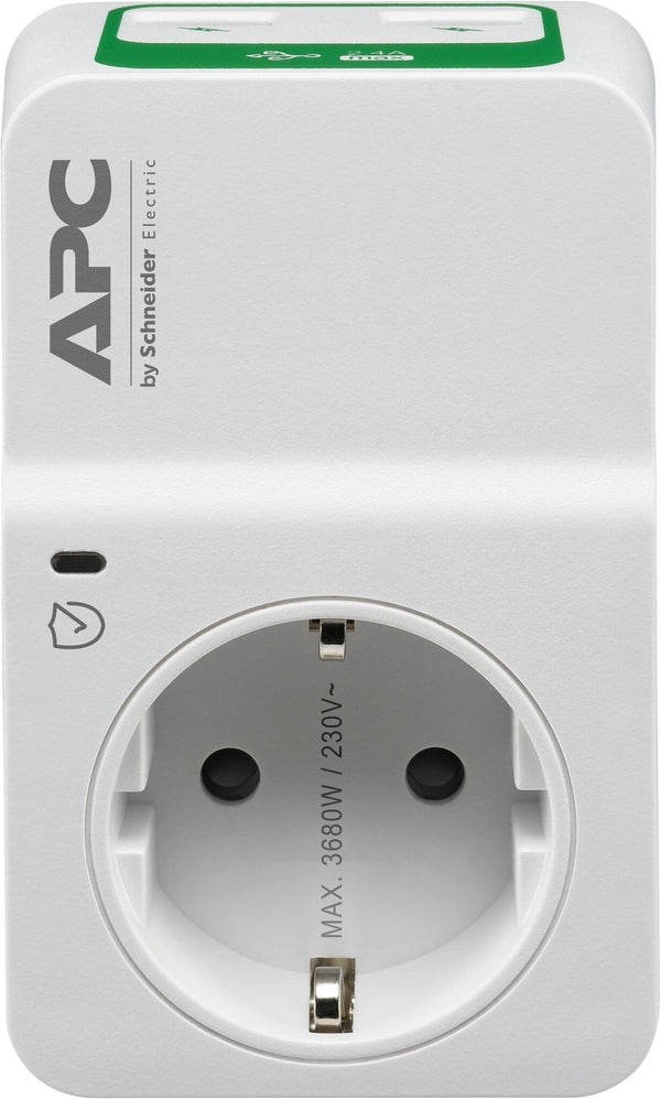 APC PM1WU2-GR overspændingsbeskytter Hvid 1 AC stikkontakt(er) 230 V