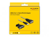 DeLOCK 61314 kabel kønsskifter USB A RS-232 Sort