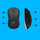 Logitech 920-008685 tastatur Mus inkluderet Universel RF trådløst QWERTY US International Sort