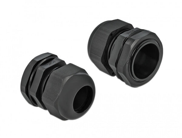 DeLOCK 60224 kabelforskruning Sort Plast 10 stk