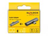DeLOCK 64186 kabel kønsskifter USB Type-C USB Type-C + 3.5mm Grå
