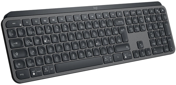 Logitech MX Keys tastatur Universel RF trådløs + Bluetooth QWERTZ Tysk Grafit