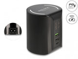 DeLOCK 41441 oplader til mobil enhed Smartphone Sort Vekselstrøm Trådløs opladning Hurtig opladning Indendørs