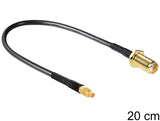 DeLOCK 88580 koaxial kabel 0,2 m SMA MMCX Sort