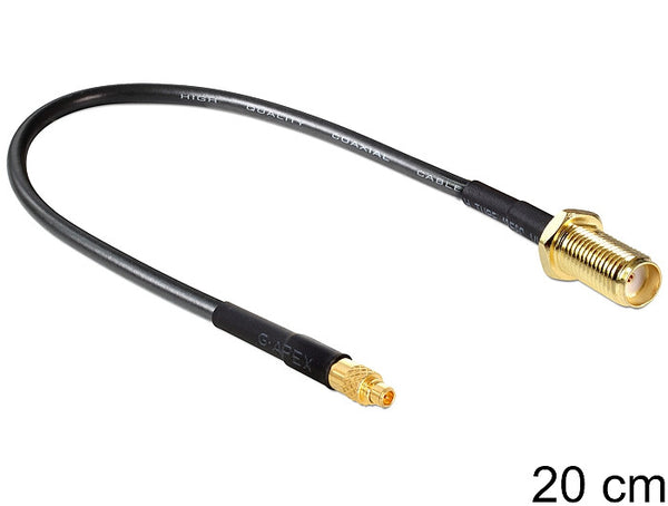 DeLOCK 88580 koaxial kabel 0,2 m SMA MMCX Sort