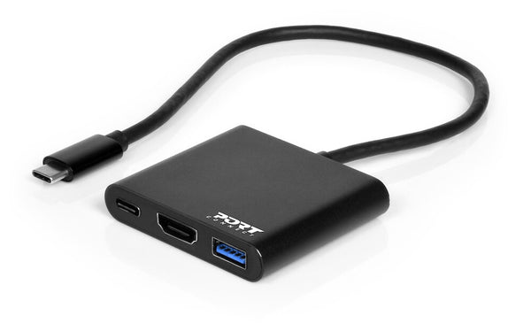 Port Designs PORT Connect 900140 dockingstation Ledningsført USB 3.2 Gen 1 (3.1 Gen 1) Type-C Sort