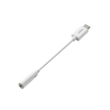 Deltaco USB-C til 3,5 mm adapter, stereo, aktiv, 11 cm, hvid